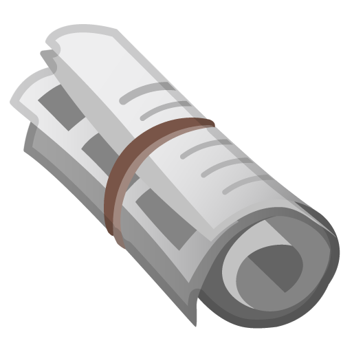 Rolled-up Newspaper, the design in this release