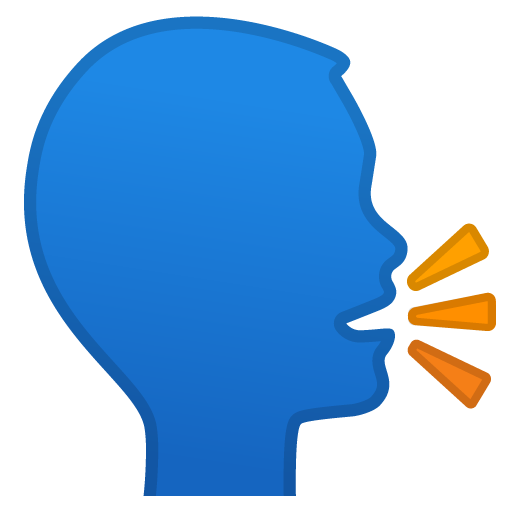 Speaking Head as drawn by Google in Android 8.0
