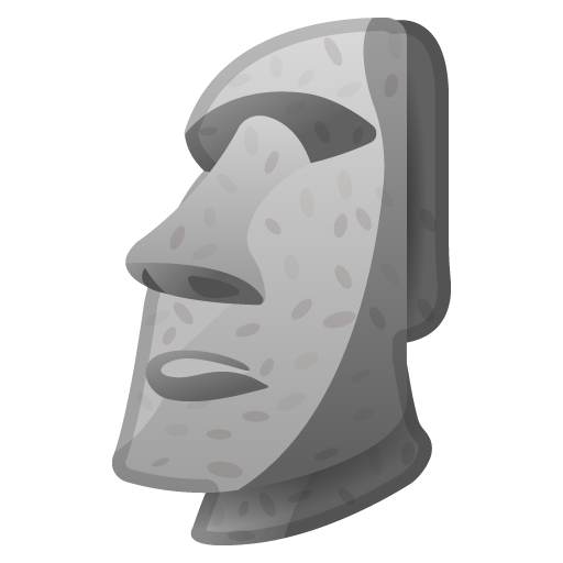 Moai as drawn by Google in Android 8.0