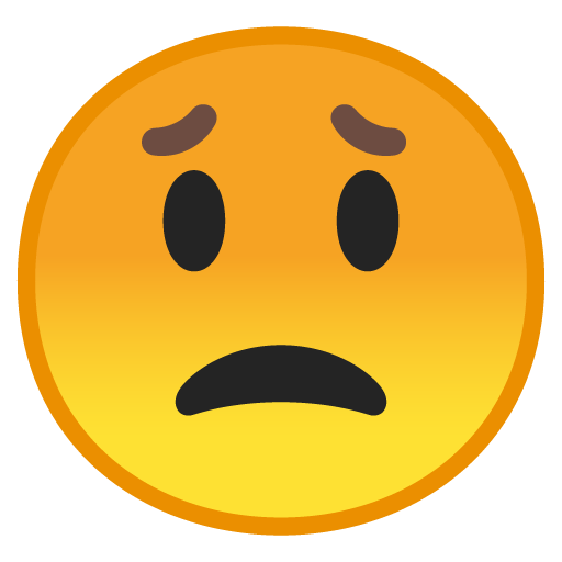 Worried Face as drawn by Google in Android 8.0