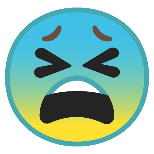 وجه متعب as drawn by Google in Android 8.0