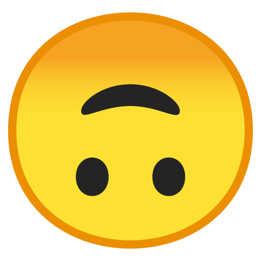 Upside-Down Face as drawn by Google in Android 8.0