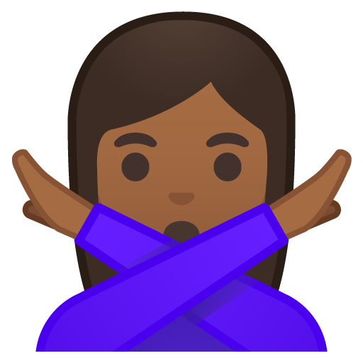 Woman Gesturing NO: Medium-Dark Skin Tone, the design in this release
