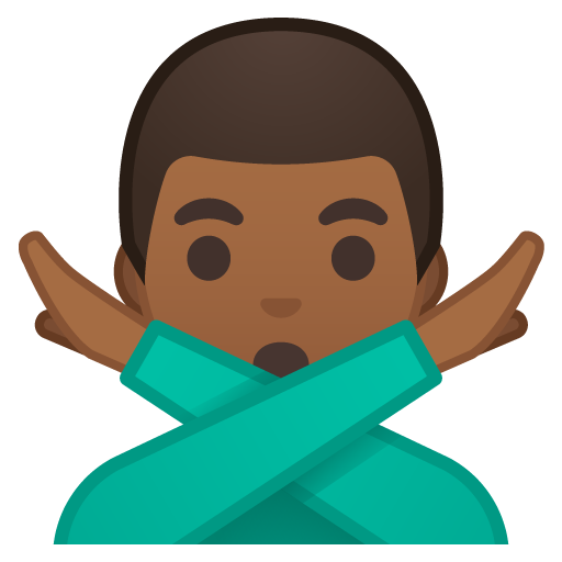 Man Gesturing NO: Medium-Dark Skin Tone, the design in this release