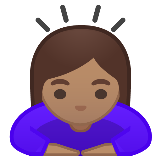 Woman Bowing: Medium Skin Tone, the design in this release