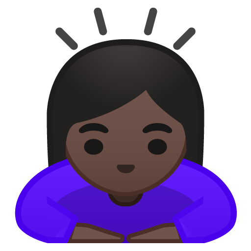 Woman Bowing: Dark Skin Tone, the design in this release