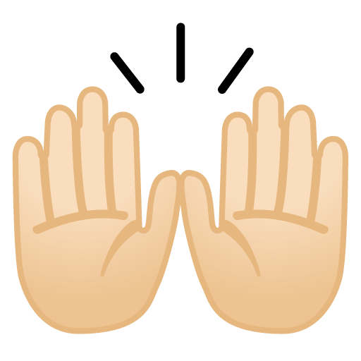 Raising Hands: Light Skin Tone, the design in this release