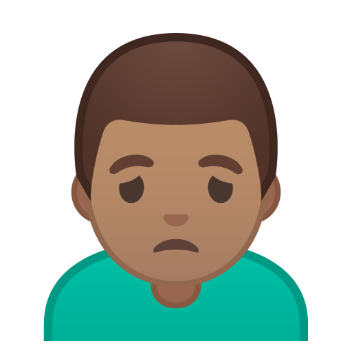 Man Frowning: Medium Skin Tone, the design in this release