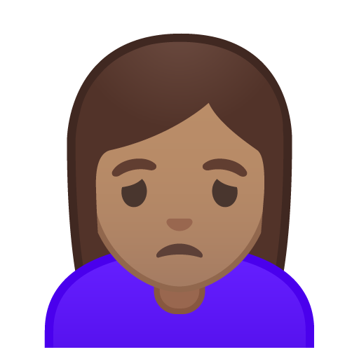 Person Frowning: Medium Skin Tone, the design in this release