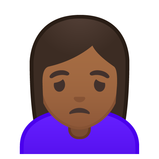 Woman Frowning: Medium-Dark Skin Tone, the design in this release