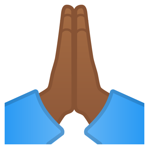 Folded Hands: Medium-Dark Skin Tone, the design in this release