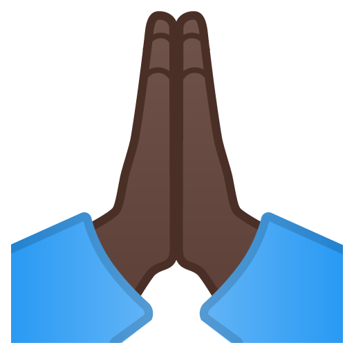 Folded Hands: Dark Skin Tone, the design in this release