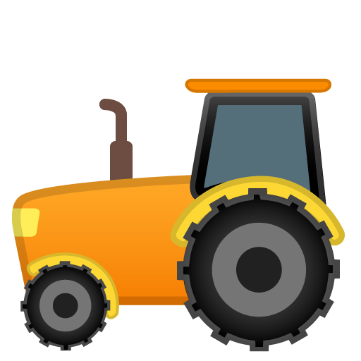 Tractor as drawn by Google in Android 8.0