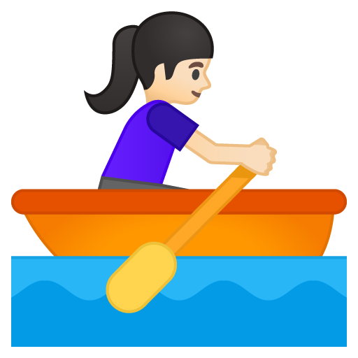 Woman Rowing Boat: Light Skin Tone, the design in this release