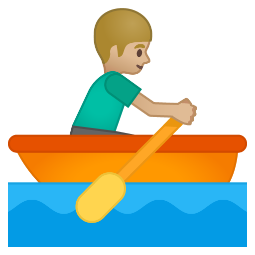 Person Rowing Boat: Medium-Light Skin Tone, the design in this release