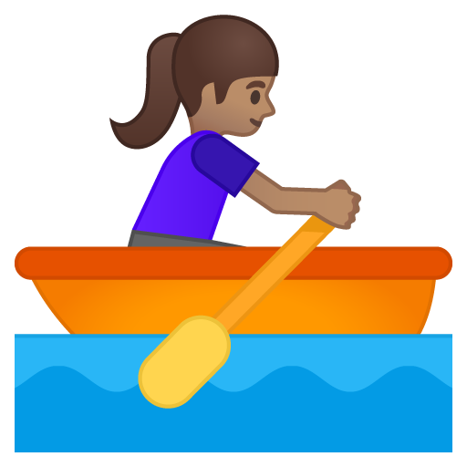 Woman Rowing Boat: Medium Skin Tone, the design in this release