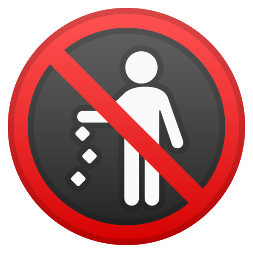 No Littering as drawn by Google in Android 8.0