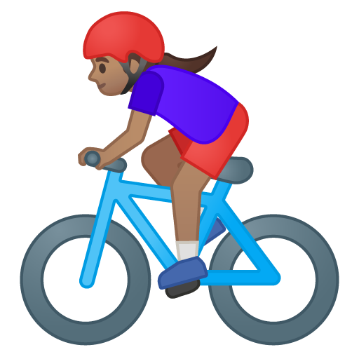 Woman Biking: Medium Skin Tone, the design in this release