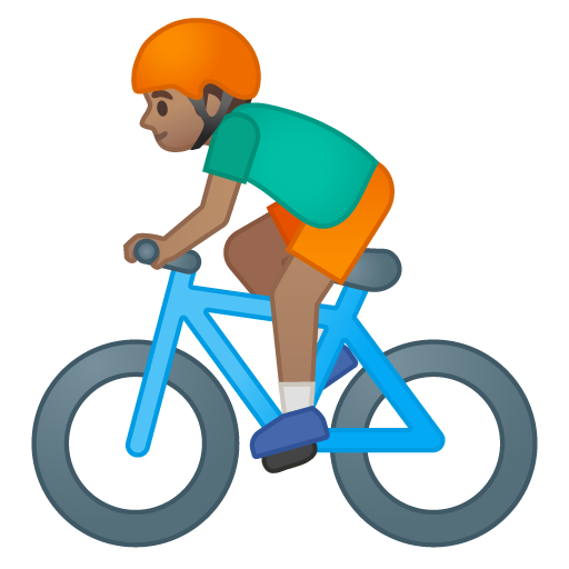 Man Biking: Medium Skin Tone, the design in this release