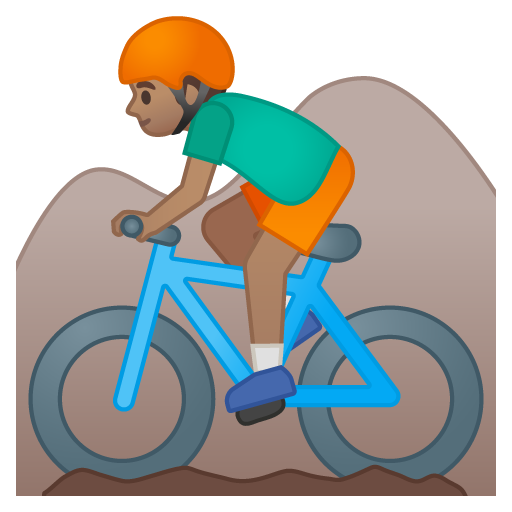 Man Mountain Biking: Medium Skin Tone, the design in this release