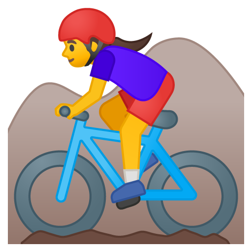 Woman Mountain Biking, the design in this release