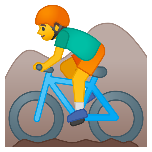 Person Mountain Biking, the design in this release