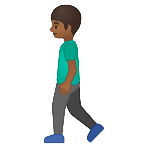 Person Walking: Medium-Dark Skin Tone, the design in this release