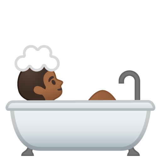 Person Taking Bath: Medium-Dark Skin Tone, the design in this release