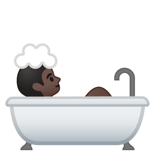 Person Taking Bath: Dark Skin Tone, the design in this release