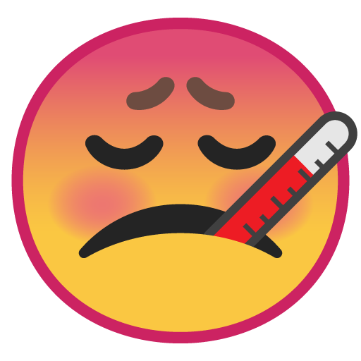 Face with Thermometer as drawn by Google in Android 8.0