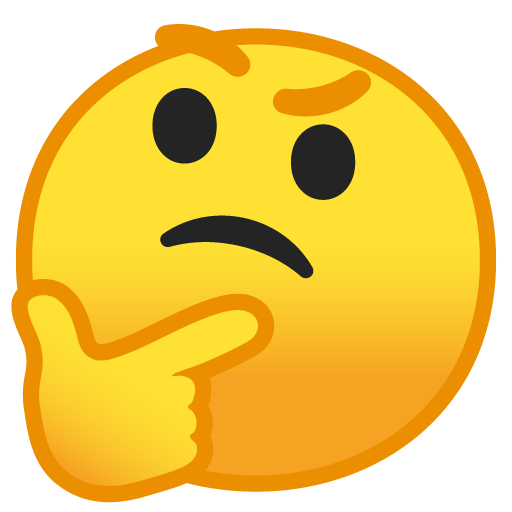 Thinking Face as drawn by Google in Android 8.0