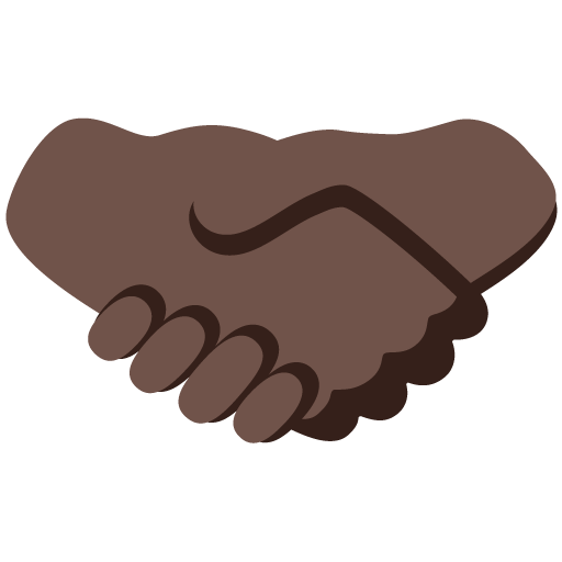 Handshake: Dark Skin Tone, the previous design