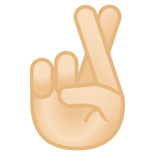 Crossed Fingers: Light Skin Tone, the design in this release