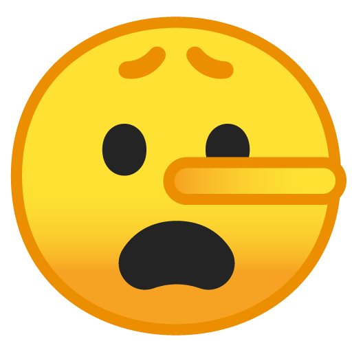 Lying Face as drawn by Google in Android 8.0