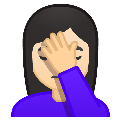 Woman Facepalming: Light Skin Tone, the design in this release