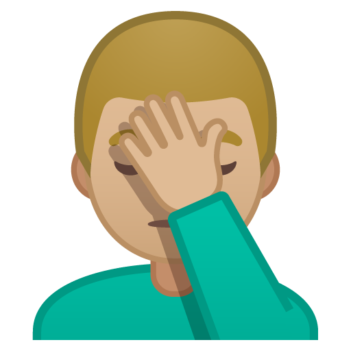 Man Facepalming: Medium-Light Skin Tone, the design in this release