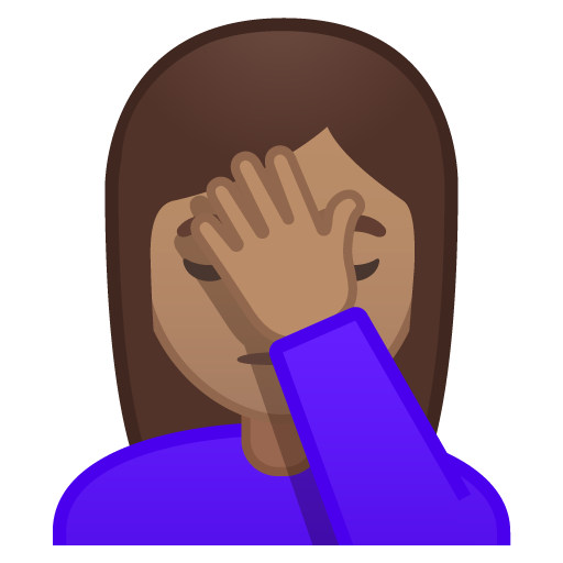 Person Facepalming: Medium Skin Tone, the design in this release