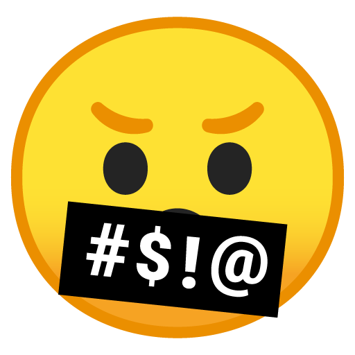 Face with Symbols on Mouth, the design in this release