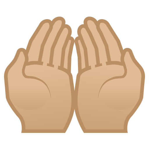 Palms up Together: Medium-Light Skin Tone, the design in this release