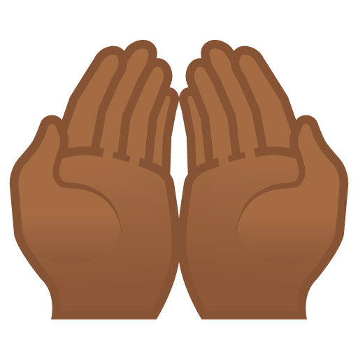 Palms up Together: Medium-Dark Skin Tone, the design in this release