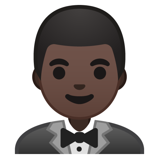 Person in Tuxedo: Dark Skin Tone, the design in this release
