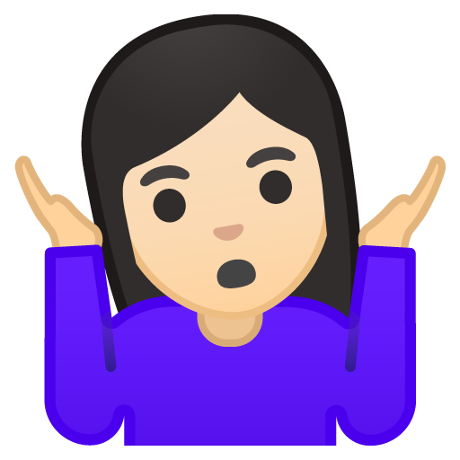 Woman Shrugging: Light Skin Tone, the design in this release
