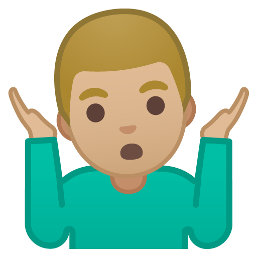 Man Shrugging: Medium-Light Skin Tone, the design in this release
