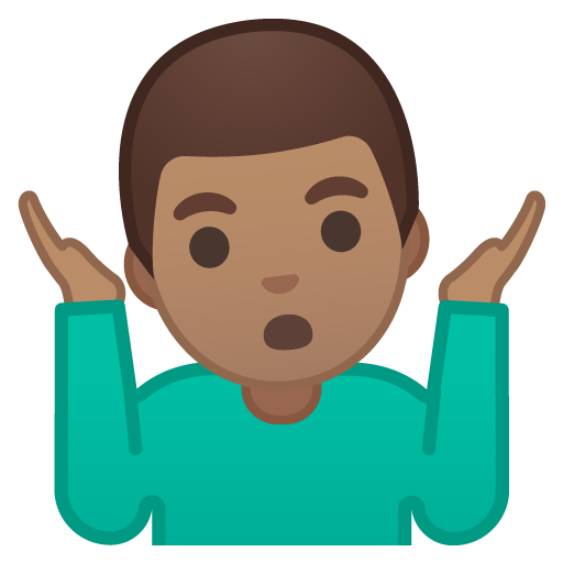Man Shrugging: Medium Skin Tone, the design in this release