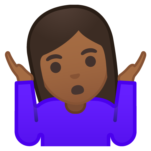Woman Shrugging: Medium-Dark Skin Tone, the design in this release