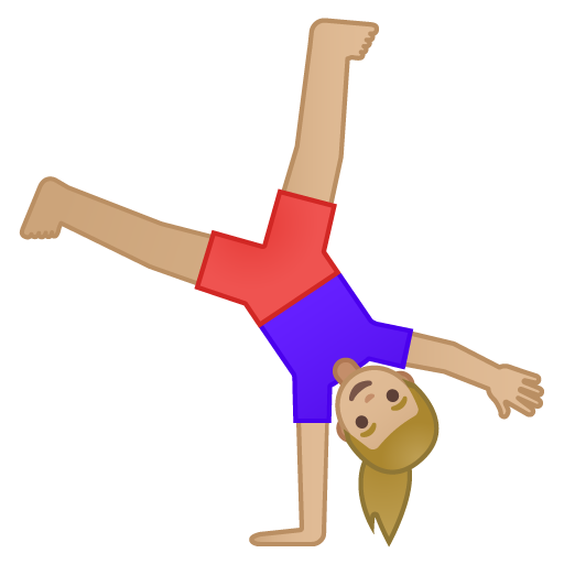 Woman Cartwheeling: Medium-Light Skin Tone, the design in this release