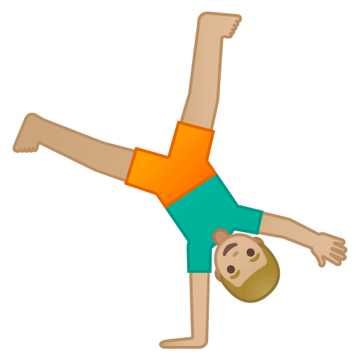Person Cartwheeling: Medium-Light Skin Tone, the design in this release