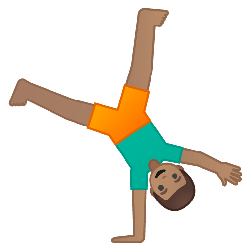 Person Cartwheeling: Medium Skin Tone, the design in this release