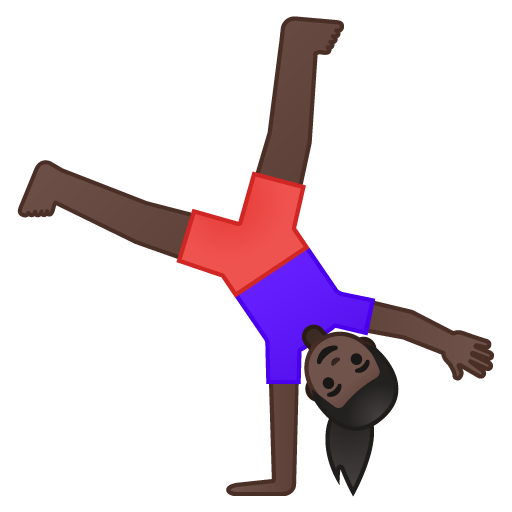 Woman Cartwheeling: Dark Skin Tone, the design in this release