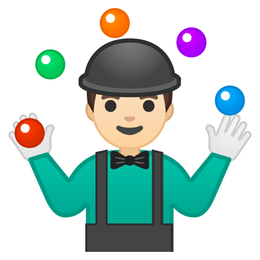 Person Juggling: Light Skin Tone, the design in this release